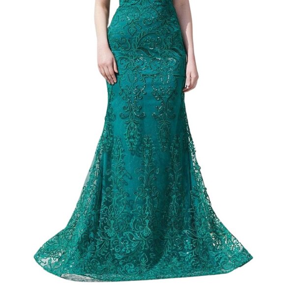 J'Adore Dresses J21026 Formal Dress Green Size 8 - Picture 4 of 9